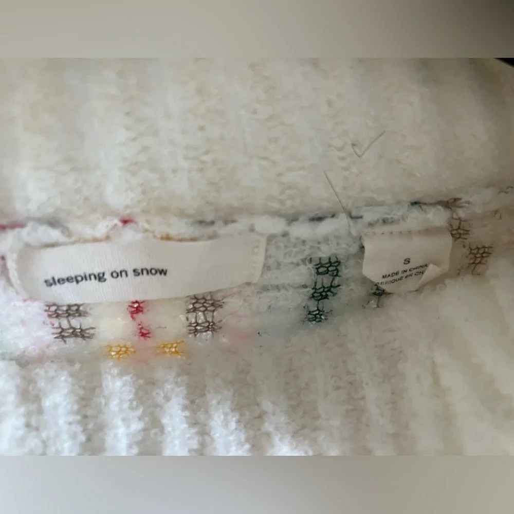 Anthropologie Agnetha Sleeping on Snow wool Chalet Jacquard Sweater S - Picture 5 of 5